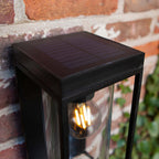 Ray Modern Rectangular Solar-Powered Waterproof Glass Outdoor Wall Light