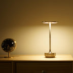 Ambience Spinning Block LED Table Lamp Rechargeable Wireless Bedside Bar Restaurant — Gold Silver Black