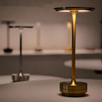 Ambience Spinning Block LED Table Lamp Rechargeable Wireless Bedside Bar Restaurant — Gold Silver Black