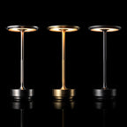 Ambience Spinning Block LED Table Lamp Rechargeable Wireless Bedside Bar Restaurant — Gold Silver Black