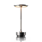 Ambience Spinning Block LED Table Lamp Rechargeable Wireless Bedside Bar Restaurant — Gold Silver Black