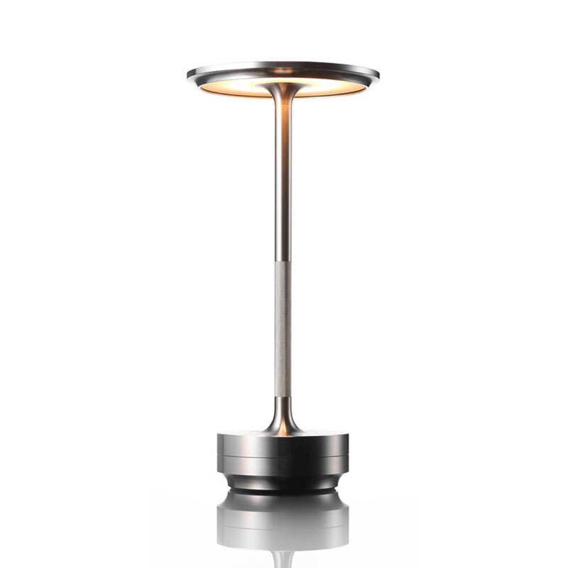 Ambience Spinning Block LED Table Lamp Rechargeable Wireless Bedside Bar Restaurant — Gold Silver Black