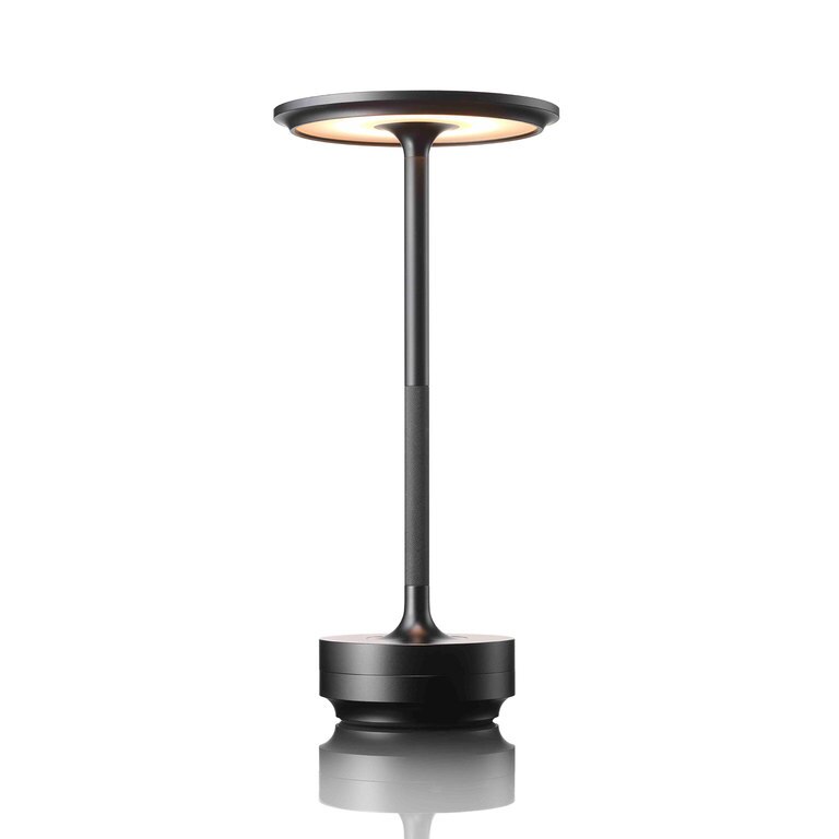 Ambience Spinning Block LED Table Lamp Rechargeable Wireless Bedside Bar Restaurant — Gold Silver Black