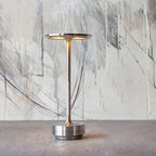 Ambience Spinning Block LED Table Lamp Rechargeable Wireless Bedside Bar Restaurant — Gold Silver Black