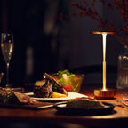 Ambience Spinning Block LED Table Lamp Rechargeable Wireless Bedside Bar Restaurant — Gold Silver Black