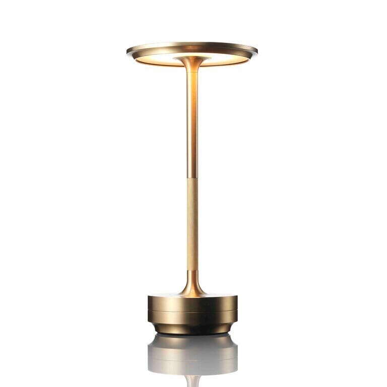 Ambience spinning block LED table lamp rechargeable wireless bedside bar restaurant — gold silver black