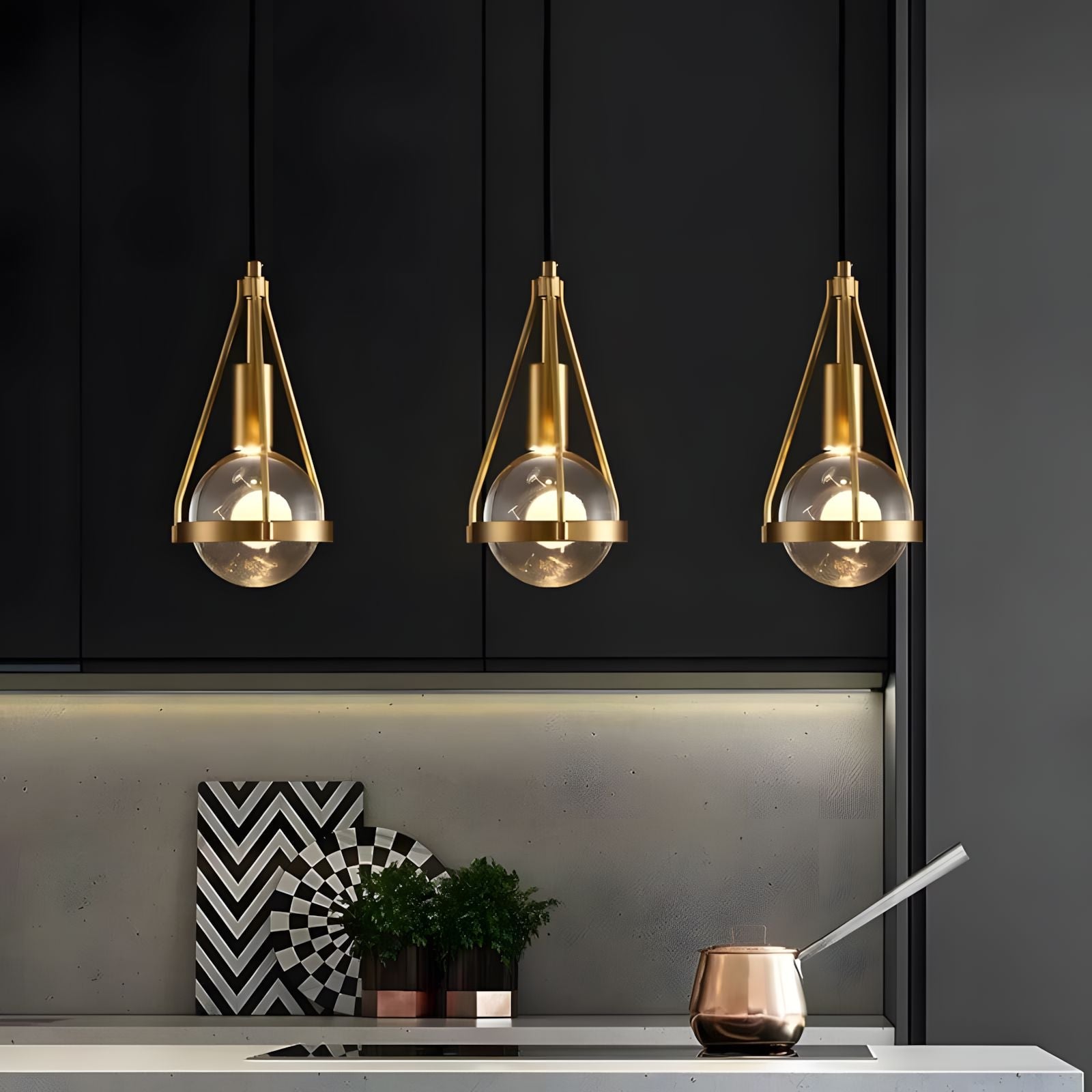 Gold Nordic Dandelion-Inspired LED Pendant Light Scandinavian Dining Room Bedroom