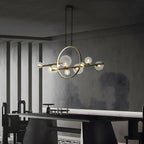 ARCHIPELAGO Glass Ball Chandelier Nordic Modern Dining Room Bedroom — Black White 7 to 18 Heads