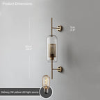 Industrial Hurricane Wall Sconce Brass Glass Vintage Indoor Bedroom Living Room Bar — Black Brass