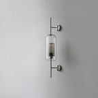 Industrial Hurricane Wall Sconce Brass Glass Vintage Indoor Bedroom Living Room Bar — Black Brass