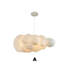 Cloud Pendant Light Modern 3D Design Fabric LED Ceiling Bedroom Living Room — Single to Sets of 8