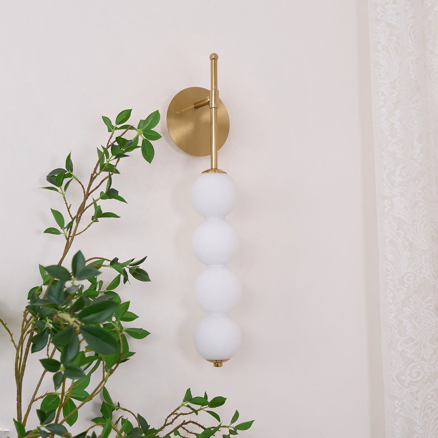 Abacus LED Wall Lamp Gold Black Ball Sconce Bedroom Living Room Restaurant