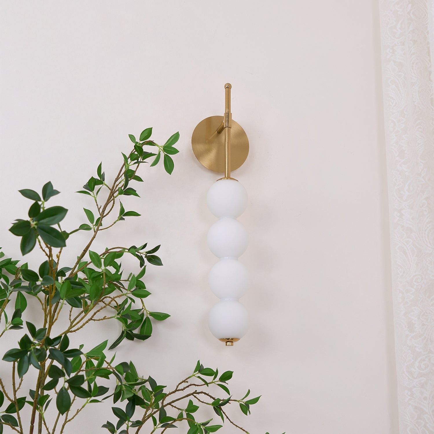 Abacus LED Wall Lamp Gold Black Ball Sconce Bedroom Living Room Restaurant