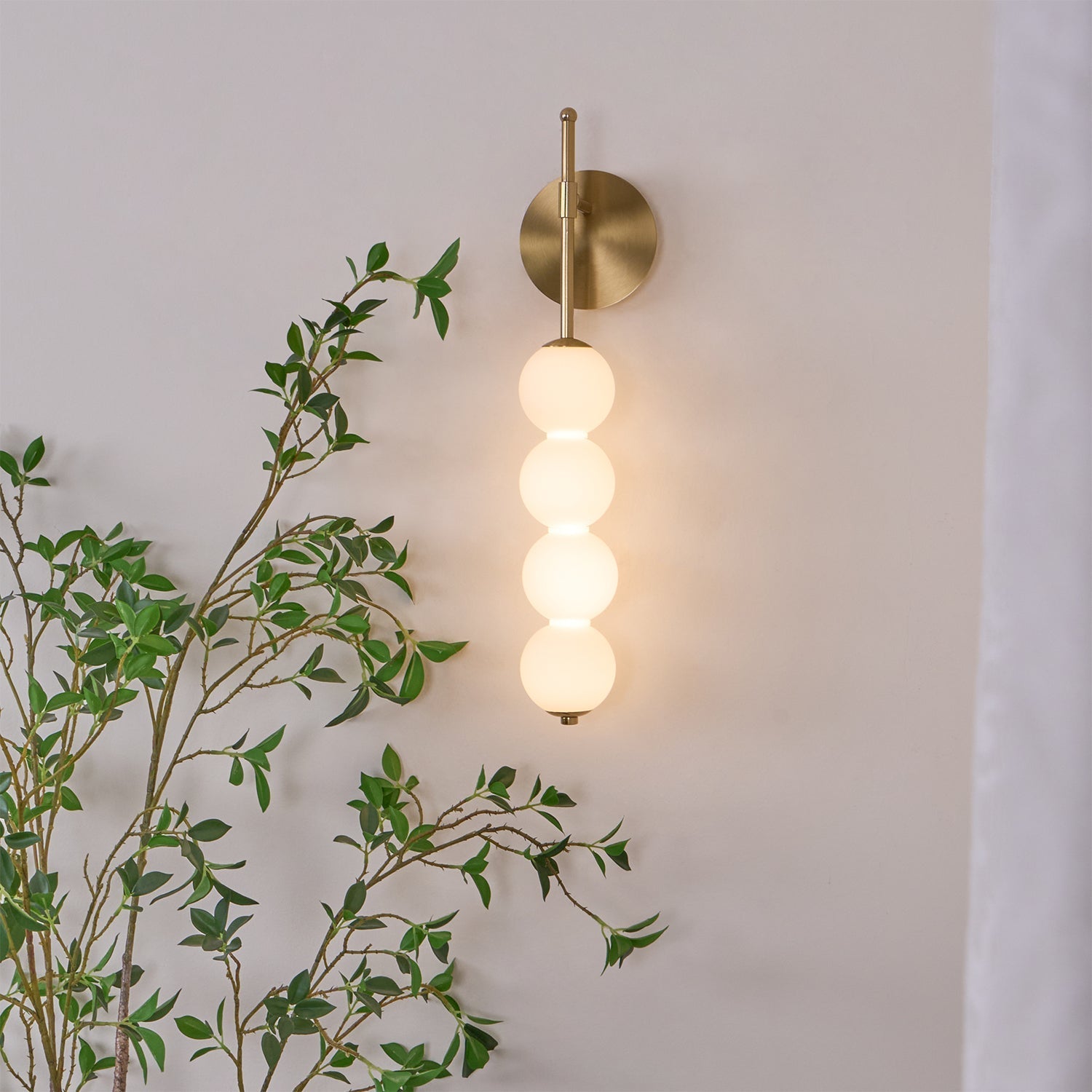 Abacus LED Wall Lamp Gold Black Ball Sconce Bedroom Living Room Restaurant