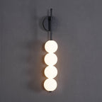 Abacus LED Wall Lamp Gold Black Ball Sconce Bedroom Living Room Restaurant