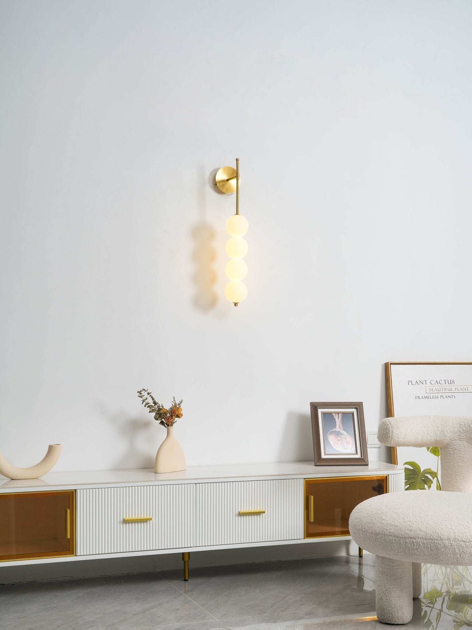 Abacus LED Wall Lamp Gold Black Ball Sconce Bedroom Living Room Restaurant