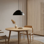 Abat Jour Metal Pendant Lamp Modern Dimmable Dining Room Living Room — Black White 14 to 19 Inch