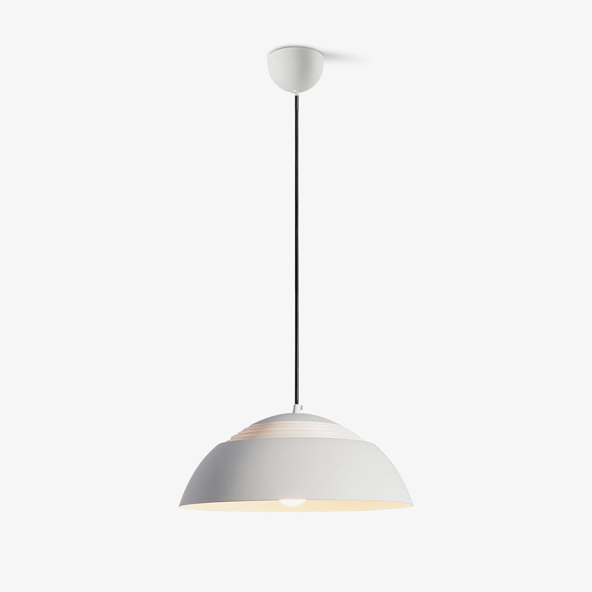 Abat Jour Metal Pendant Lamp Modern Dimmable Dining Room Living Room — Black White 14 to 19 Inch