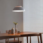 Abat Jour Metal Pendant Lamp Modern Dimmable Dining Room Living Room — Black White 14 to 19 Inch