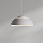 Abat Jour Metal Pendant Lamp Modern Dimmable Dining Room Living Room — Black White 14 to 19 Inch