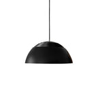 Abat Jour Metal Pendant Lamp Modern Dimmable Dining Room Living Room — Black White 14 to 19 Inch