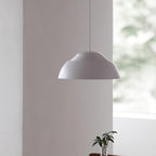 Abat Jour Metal Pendant Lamp Modern Dimmable Dining Room Living Room — Black White 14 to 19 Inch