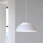 Abat Jour Metal Pendant Lamp Modern Dimmable Dining Room Living Room — Black White 14 to 19 Inch