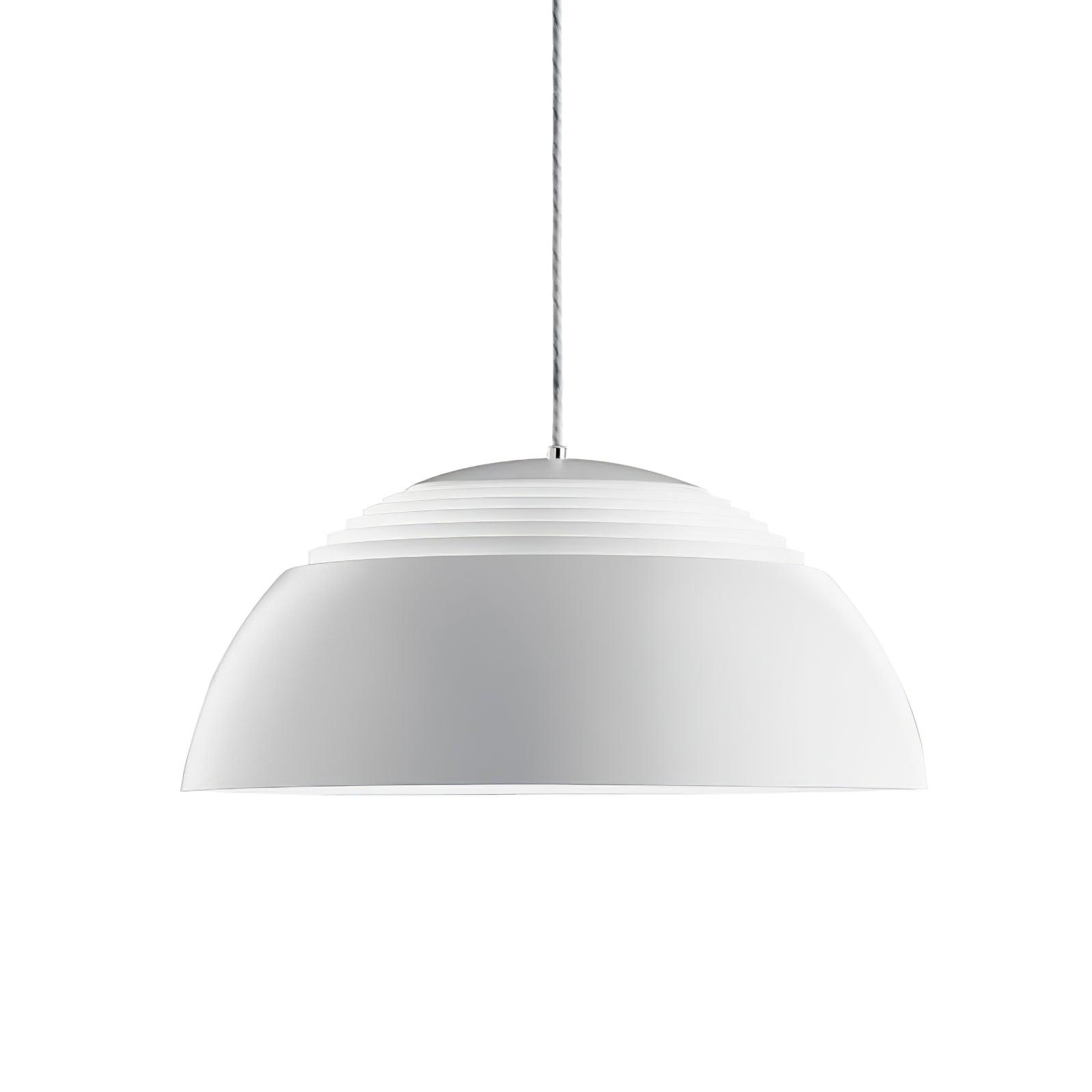 Abat Jour Metal Pendant Lamp Modern Dimmable Dining Room Living Room — Black White 14 to 19 Inch