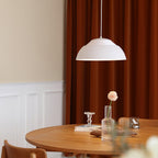 Abat Jour Metal Pendant Lamp Modern Dimmable Dining Room Living Room — Black White 14 to 19 Inch