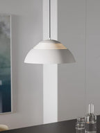 Abat Jour Metal Pendant Lamp Modern Dimmable Dining Room Living Room — Black White 14 to 19 Inch