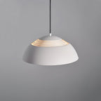 Abat Jour Metal Pendant Lamp Modern Dimmable Dining Room Living Room — Black White 14 to 19 Inch