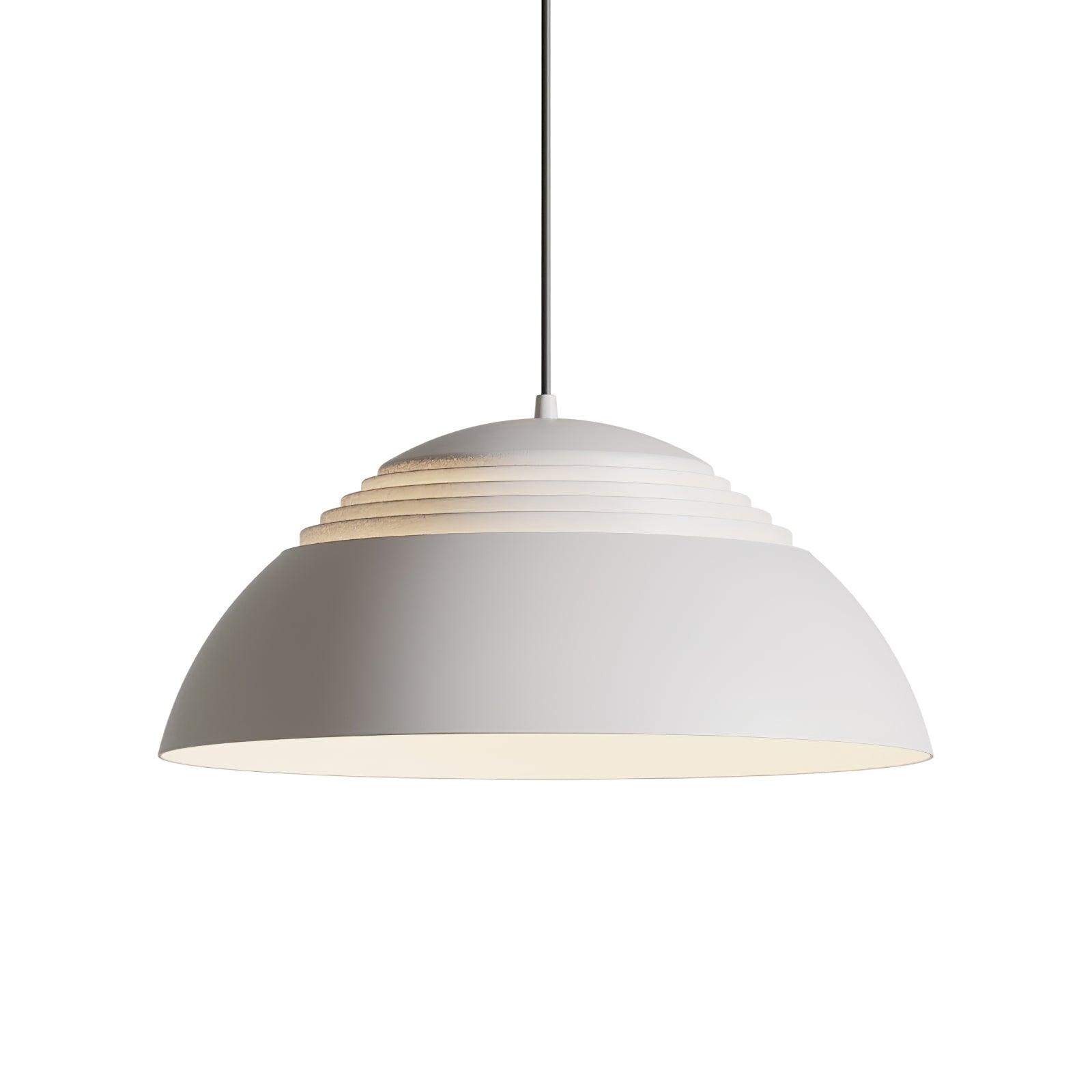 Abat Jour Metal Pendant Lamp Modern Dimmable Dining Room Living Room — Black White 14 to 19 Inch
