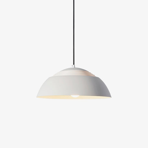 Abat Jour metal pendant lamp modern dimmable dining room living room — black white 14 to 19 inch