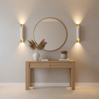 Abigali Straight Gold Wall Lamp Elegant Bedroom Hallway Living Room — Black White Gold 15 to 18 Inch