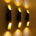 Abigali Straight Gold Wall Lamp Elegant Bedroom Hallway Living Room — Black White Gold 15 to 18 Inch