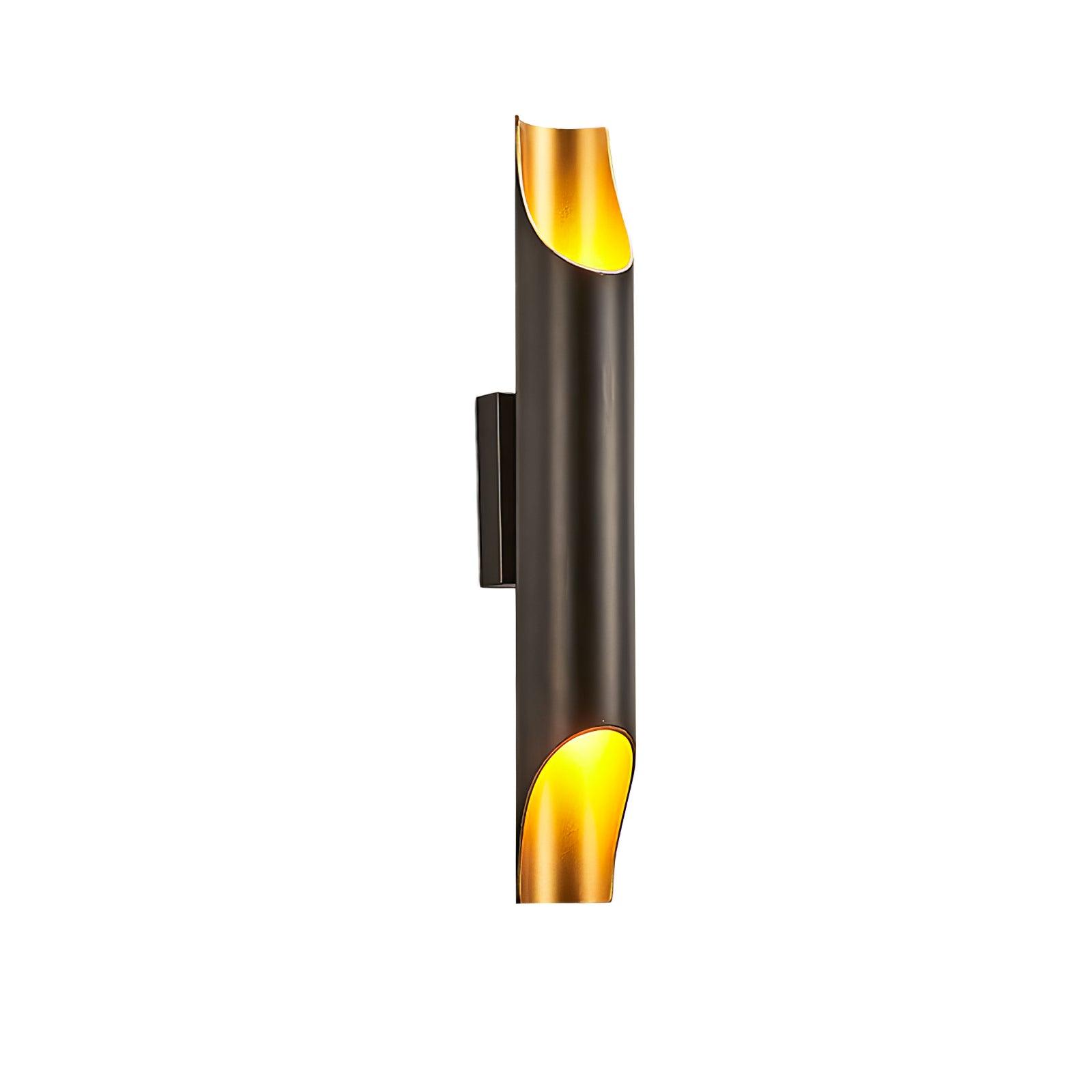Abigali Straight Gold Wall Lamp Elegant Bedroom Hallway Living Room — Black White Gold 15 to 18 Inch