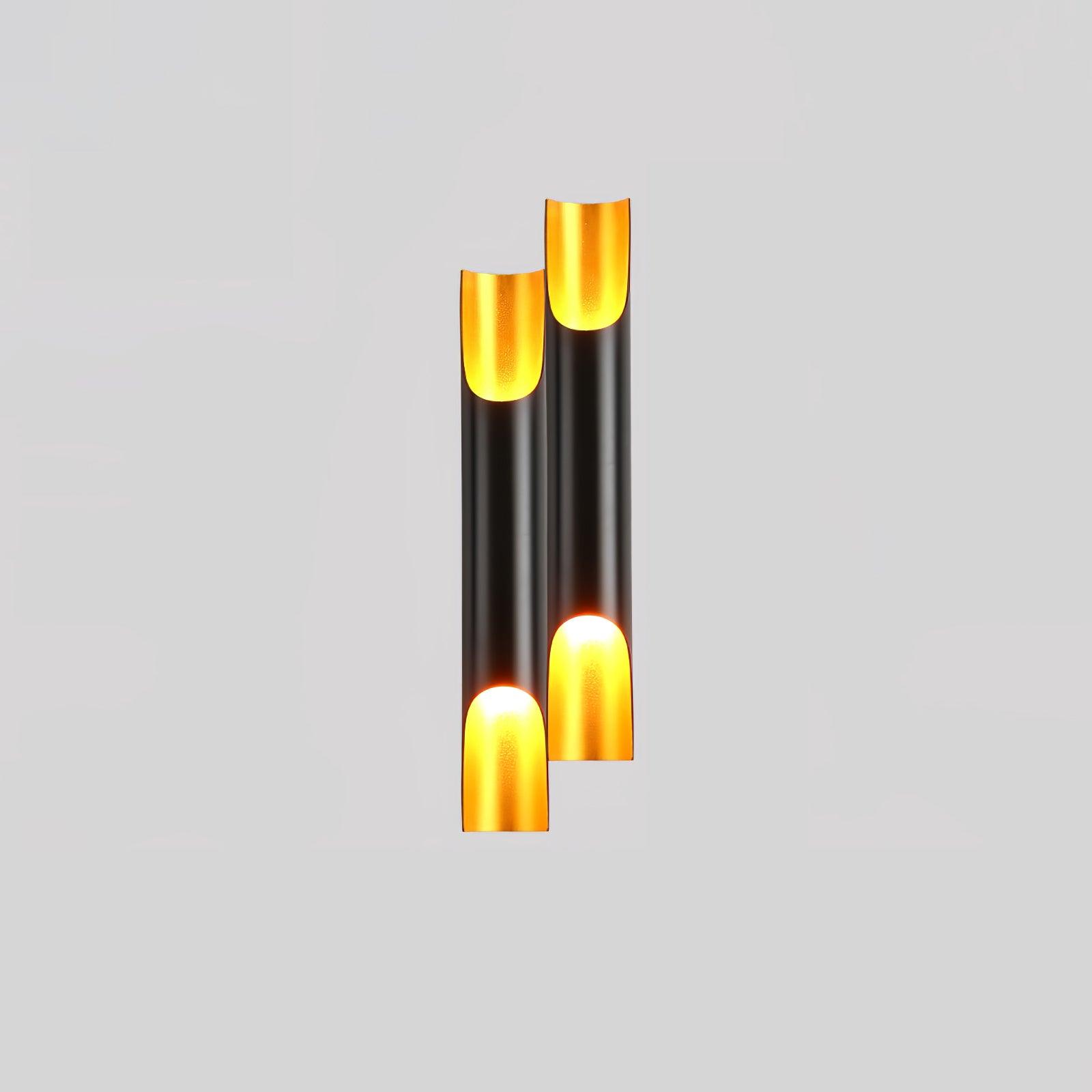 Abigali Straight Gold Wall Lamp Elegant Bedroom Hallway Living Room — Black White Gold 15 to 18 Inch