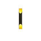 Abigali Straight Gold Wall Lamp Elegant Bedroom Hallway Living Room — Black White Gold 15 to 18 Inch