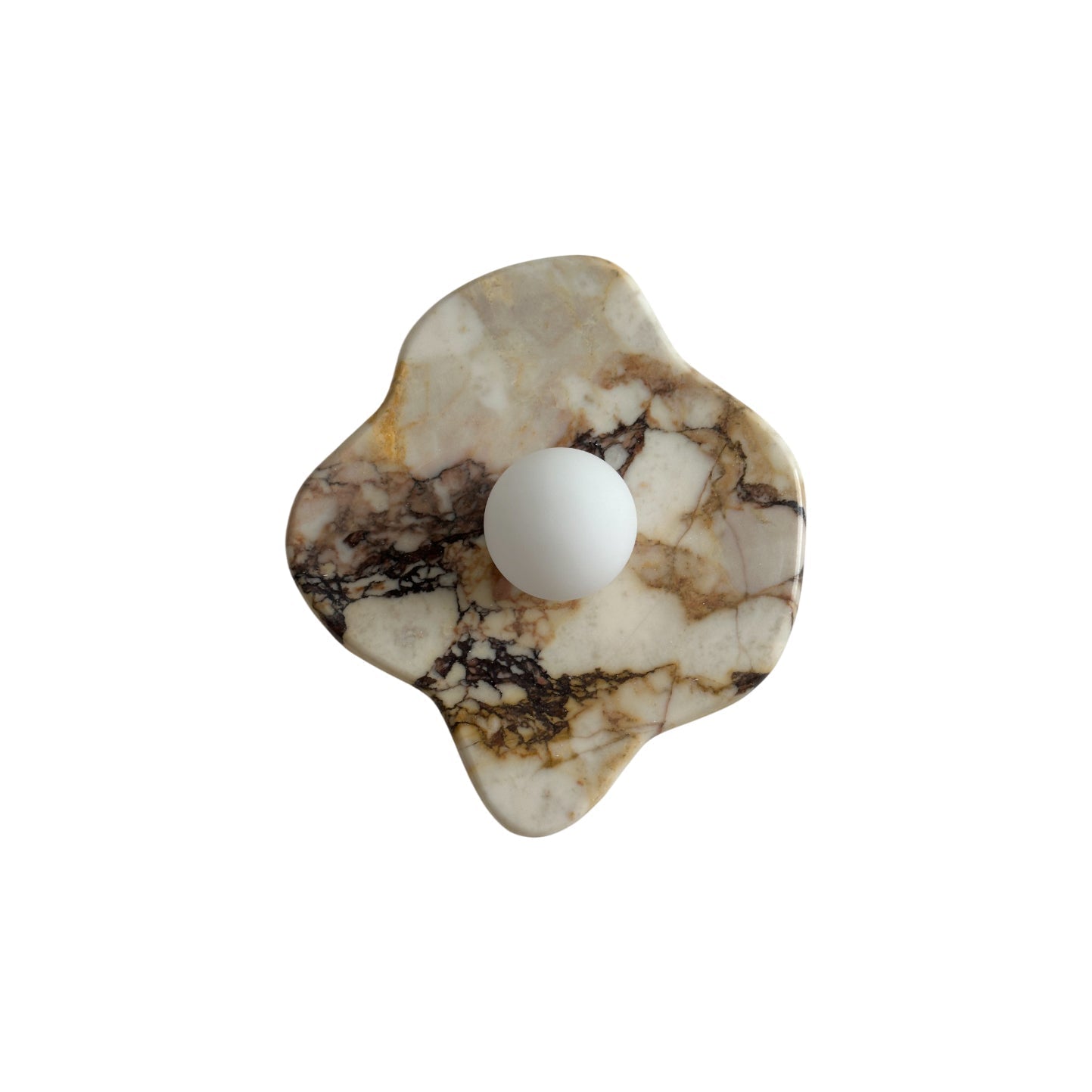 Abnormal Marble Wall Lamp Irregular Natural Stone LED Bedroom Living Room — Black White Grey