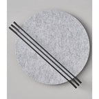 Abstract Sunrise Felt Wall Sconce Artistic LED Light & Art Bedroom Living Room — Grey Orange Blue