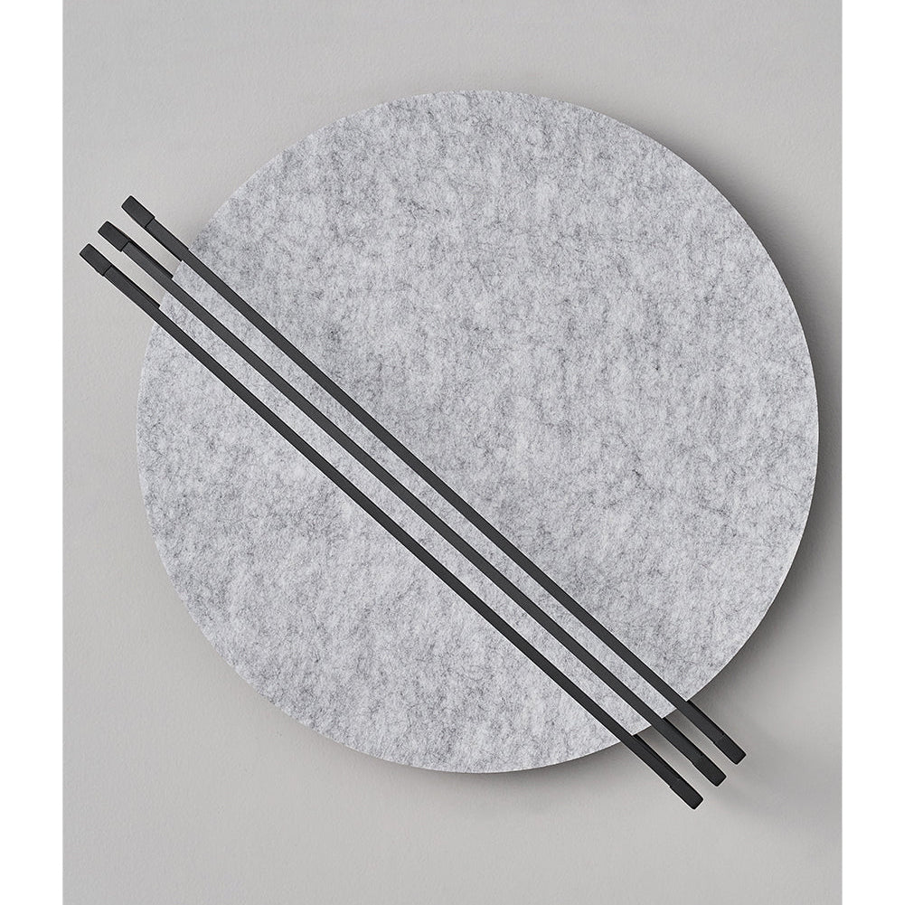 Abstract Sunrise Felt Wall Sconce Artistic LED Light & Art Bedroom Living Room — Grey Orange Blue