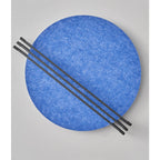Abstract Sunrise Felt Wall Sconce Artistic LED Light & Art Bedroom Living Room — Grey Orange Blue