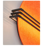 Abstract Sunrise Felt Wall Sconce Artistic LED Light & Art Bedroom Living Room — Grey Orange Blue