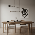 Acaba Asymmetric Glass Chandelier Modern Dining Room Living Room — Black 2 to 6 Heads