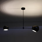 Acaba Asymmetric Glass Chandelier Modern Dining Room Living Room — Black 2 to 6 Heads