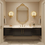 Accent Alabaster Wall Sconce Gold Brushed LED Dimmable Bedroom Living Room — 9.8 Inch