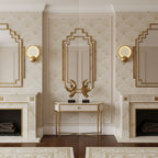 Accent Alabaster Wall Sconce Gold Brushed LED Dimmable Bedroom Living Room — 9.8 Inch