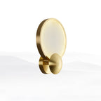 Accent Alabaster Wall Sconce Gold Brushed LED Dimmable Bedroom Living Room — 9.8 Inch