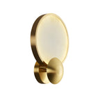 Accent Alabaster Wall Sconce Gold Brushed LED Dimmable Bedroom Living Room — 9.8 Inch