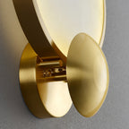 Accent Alabaster Wall Sconce Gold Brushed LED Dimmable Bedroom Living Room — 9.8 Inch